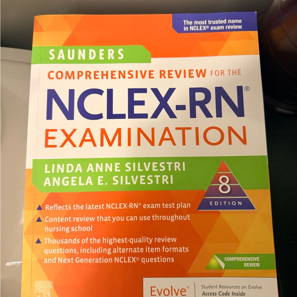 Saunders NCLEX-RN Examination Review Book - Orange and Blue